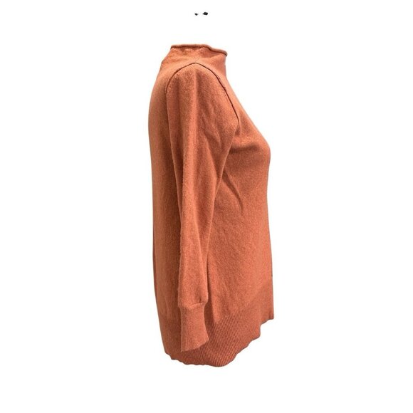 French connection women’s cashmere mock neck orange sweater size XS - Picture 3 of 5